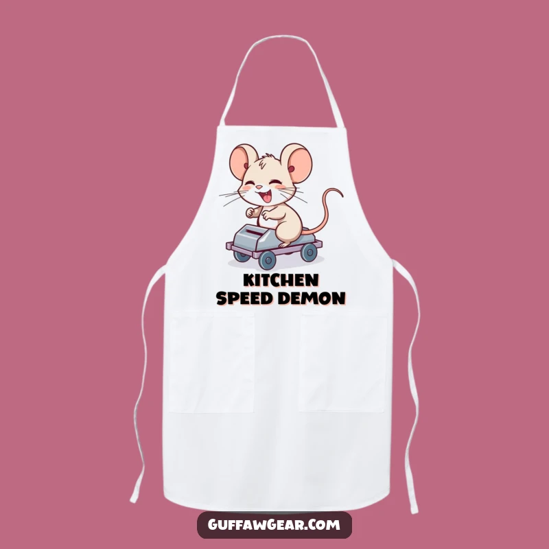 Funny Mouse Trap Chef Apron: Giggling Computer Mouse Kitchen Fun