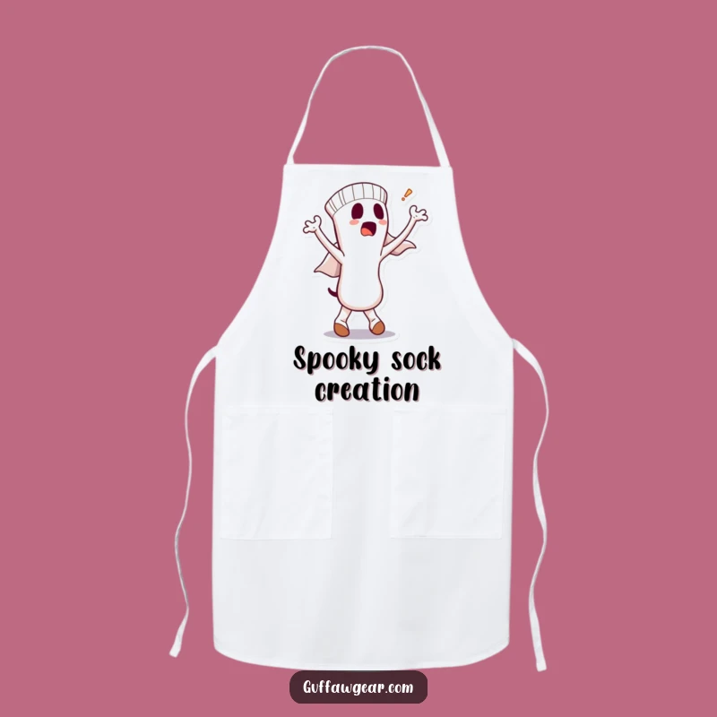 Funny Sock Ghost Apron: Bewildered Spirit Chef - Kitchen Fun Gift!