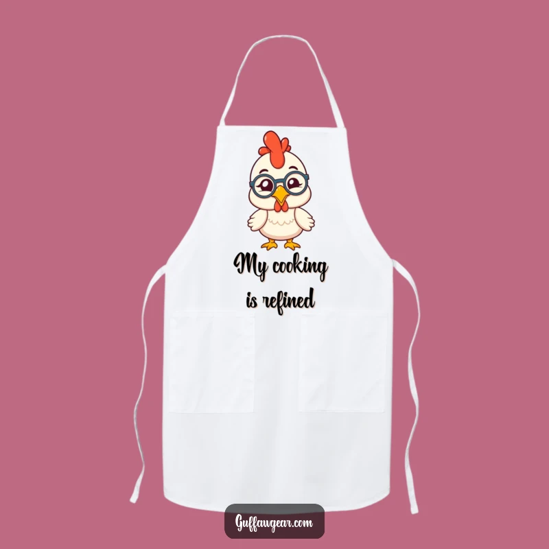 Funny Winking Monocle Chicken Apron: Cook with Comedic Flair and Style