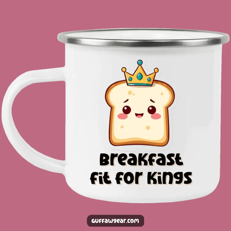 Funny Bread Crown Camping Mug - Sip Your Royal Brew Outdoors!