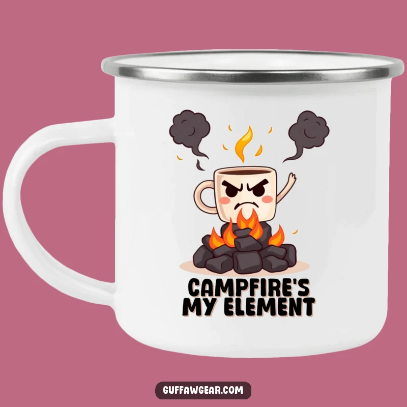 Funny Grumpy Mug Juggling Coals Camping Mug - Adventure Fueled by Fire