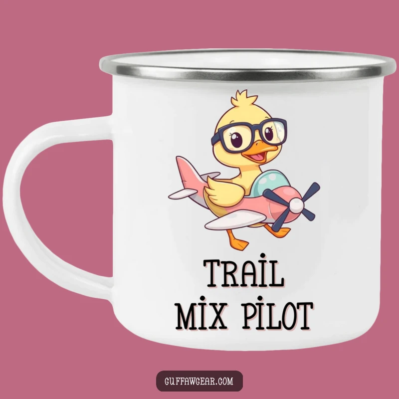 Funny Aviator Duck Camping Mug: Adventure Pilot Gift for Outdoors