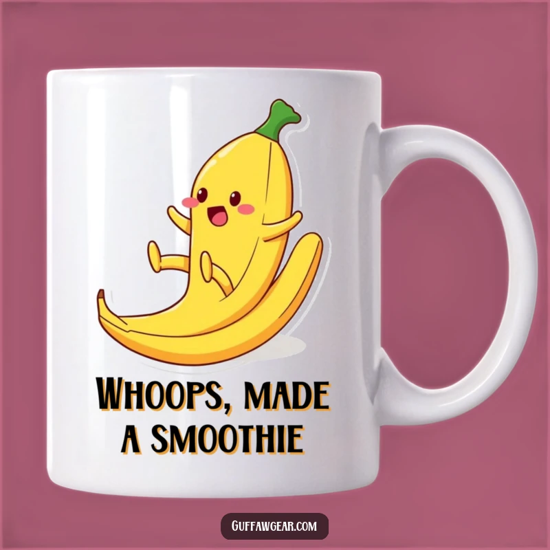 Funny Banana Peel Fail Mug: Hilarious Food Character Slipping Gift