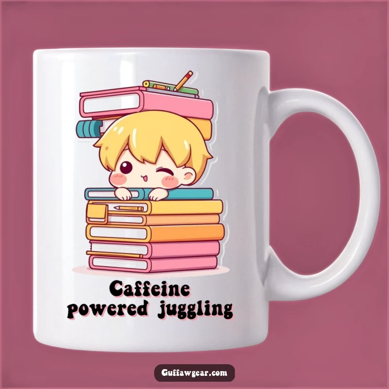 Funny Office Balance Mug: Hilarious Supply Stack Gift Mug