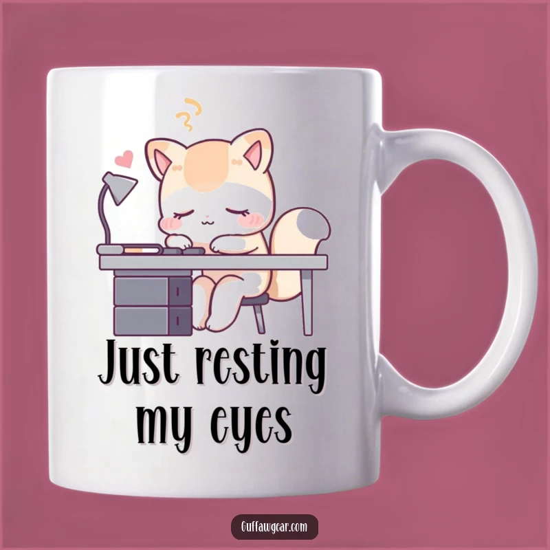 Funny Sleeping Fox Mug: The Ultimate Office Nap Accessory for a Hilarious Gift