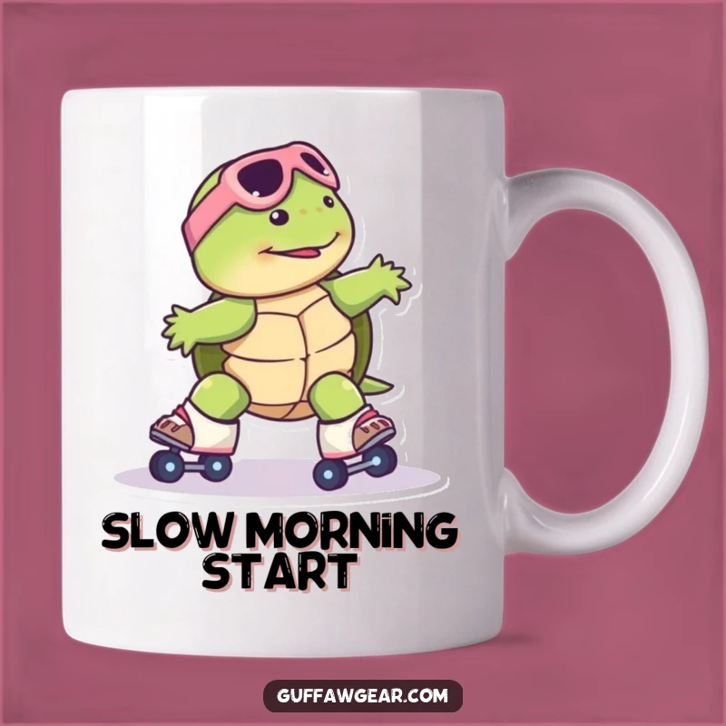 Funny Turtle Roller Skate Mug: Hilarious Slow-Motion Chaos Gift for Turtle Lovers