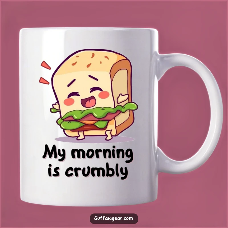 Funny Talking Sandwich Mug: Hilarious Dramatic Trip Character Gift for Foodies