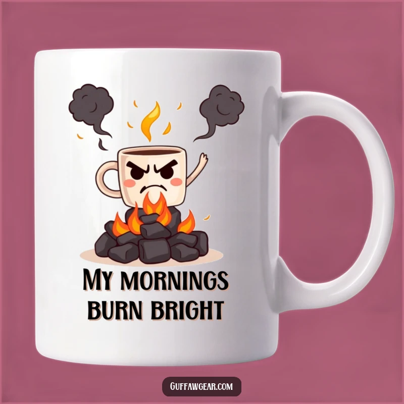 Funny Grumpy Mug Juggling Coals Mug - Hilarious Gift for Coffee Lovers