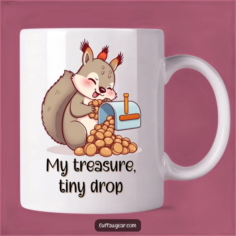 Funny Squirrel Mailbox Nuts Mug - Hilarious Hoarder's Comedy Gift