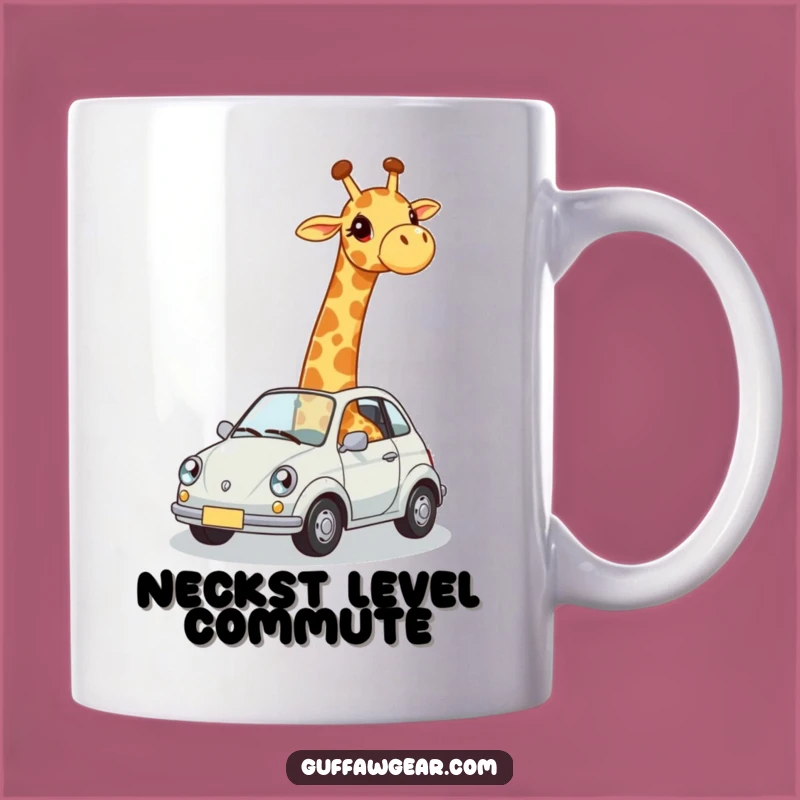 Funny Giraffe Car Fit Mug: Hilarious Gift for Tall People & Car Lovers