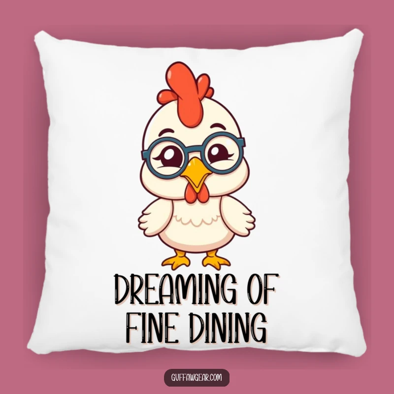 Funny Monocle Chicken Pillow: Comfy Cuteness for a Humorous Home Accent