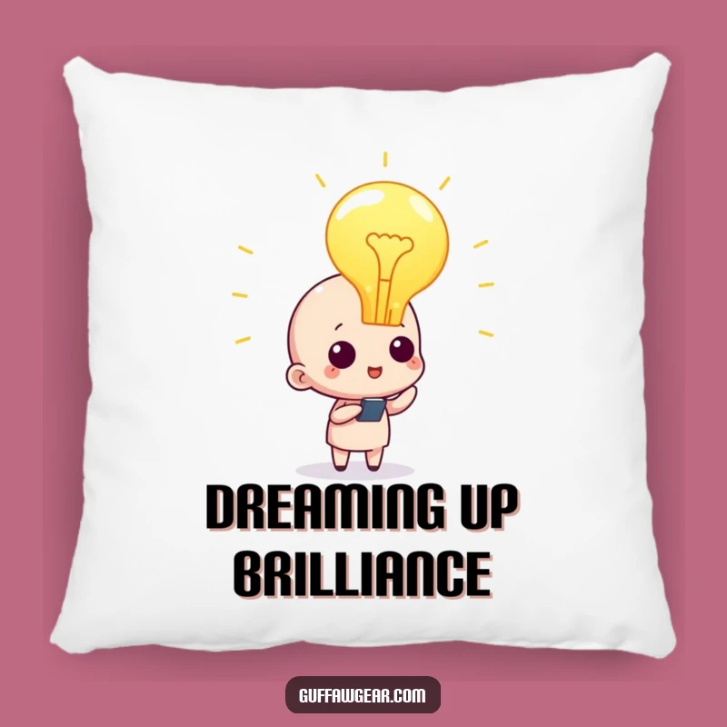 Funny Lightbulb Brainstorm Pillow: Cozy Up with Brilliant Ideas
