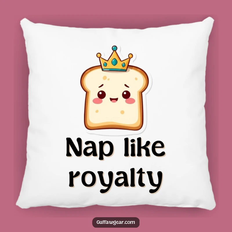 Funny Bread Crown Pillow - Cozy Comfort for Your Inner Monarch