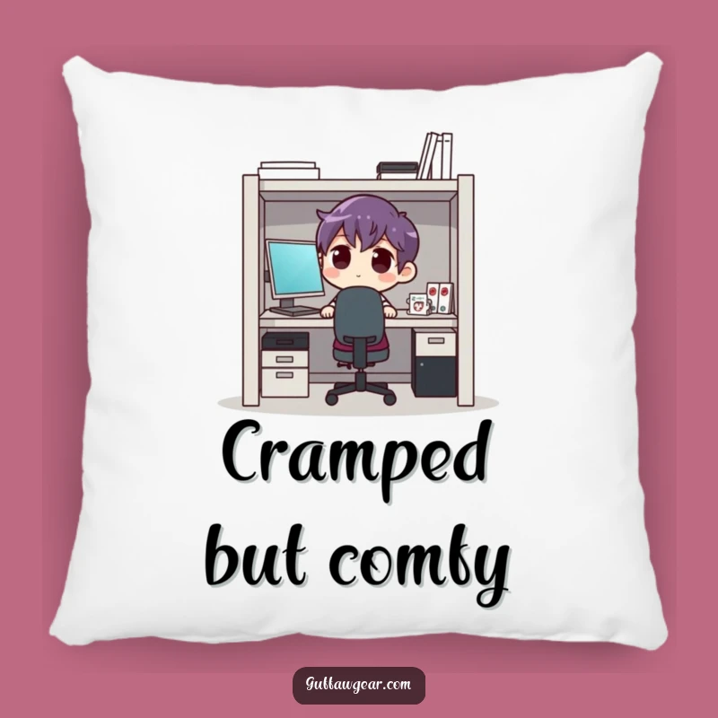 Funny Cubicle Squeeze Pillow: Get Cozy with Office Humor