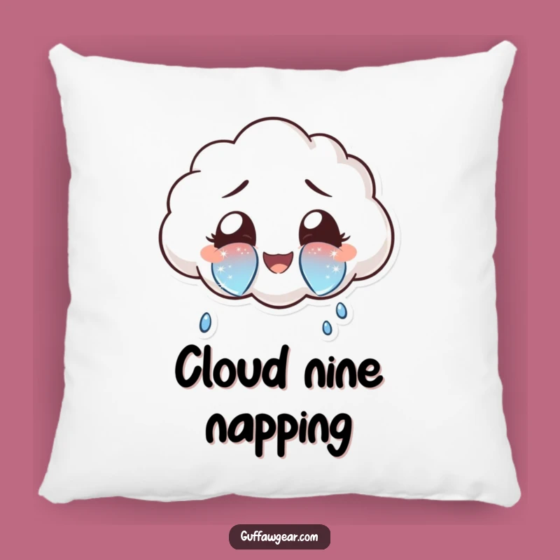 Funny Sparkly Tears Cloud Pillow: Cozy Comfort for Emotional Moments