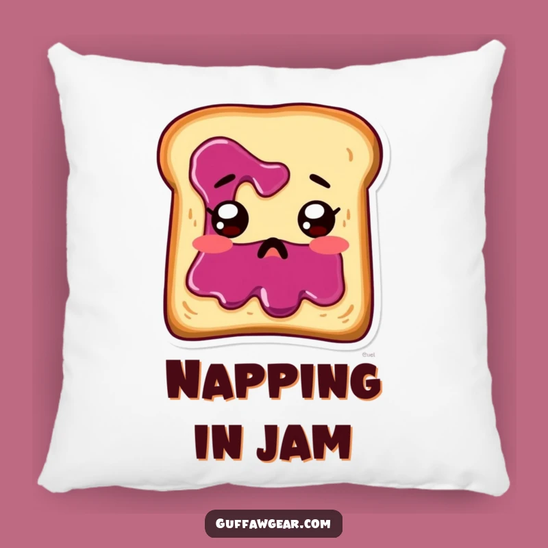 Funny Startled Toast Jam Pillow - Hilarious Cartoon Comfort Gift