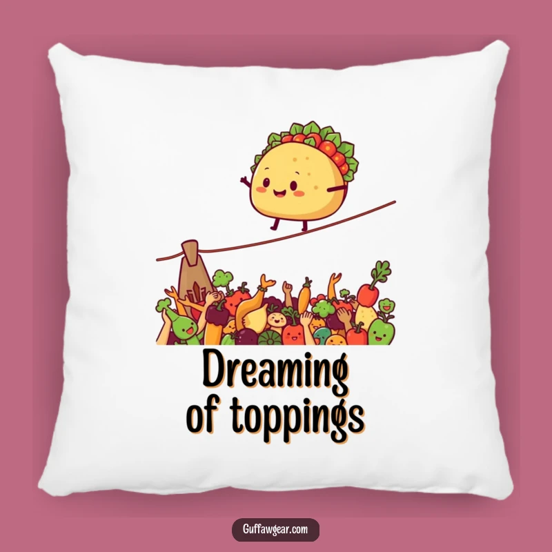 Funny Taco Tightrope Pillow - Comical Foodie Cushion Gift for Comfort