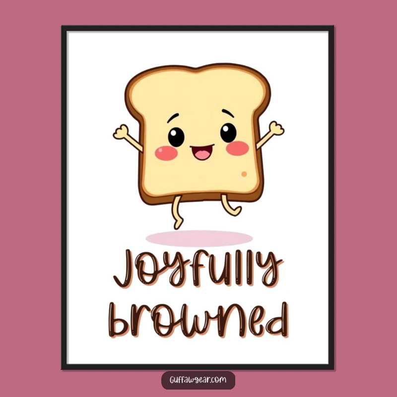 Funny Dancing Toast Digital Art: Instant Cheerful Decor for Any Wall
