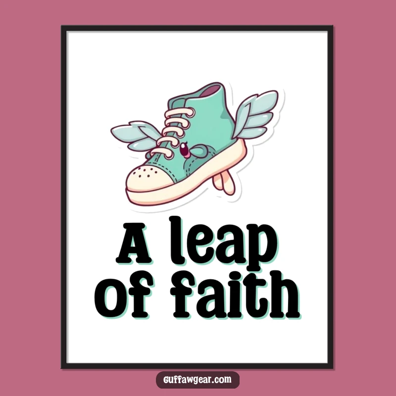 Funny Flying Shoe Digital Art: Instant Whimsy for Your Walls