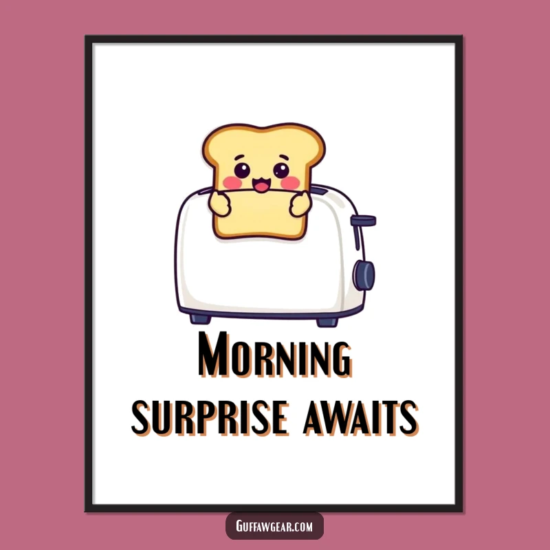 Funny Toast Surprise Digital Art Print: Breakfast Fun - Instant Funny Gift!