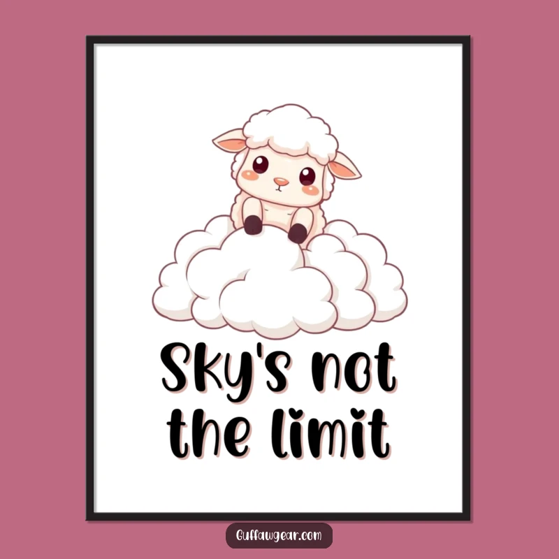 Funny Sheep Cloud Fall Digital Art: Dramatic Decor for Your Walls