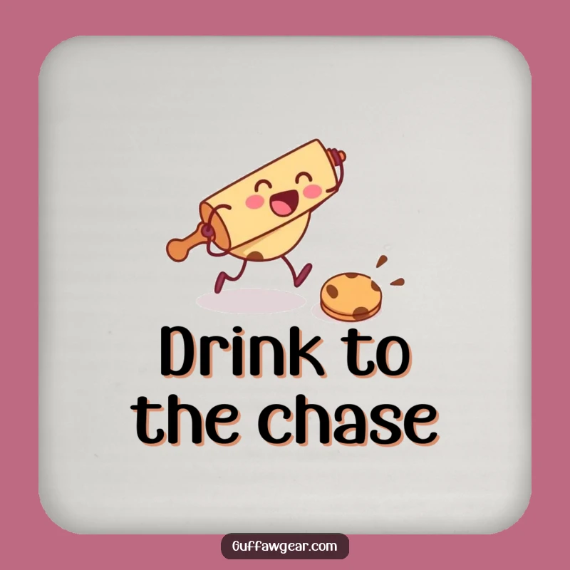 Funny Rolling Pin Drink Coaster: Protect Surfaces with Hilarious Baking Action