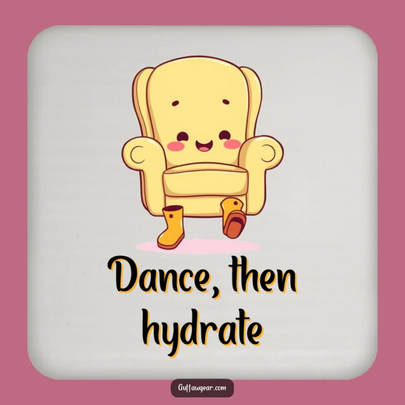 Funny Armchair Jig Drink Coaster: Protect Surfaces with Hilarious Dancing Furniture - Party Gift