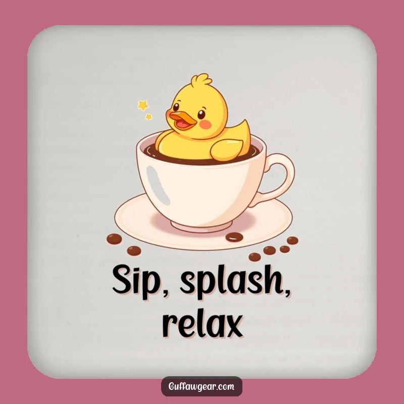 Funny Kawaii Duck Coaster: Whimsical Coffee Drink Protector Gift