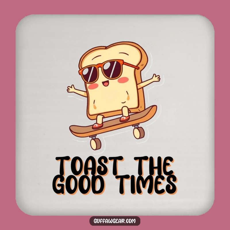 Funny Skateboard Toast Coaster: Protect Surfaces with Cool Breakfast Charm