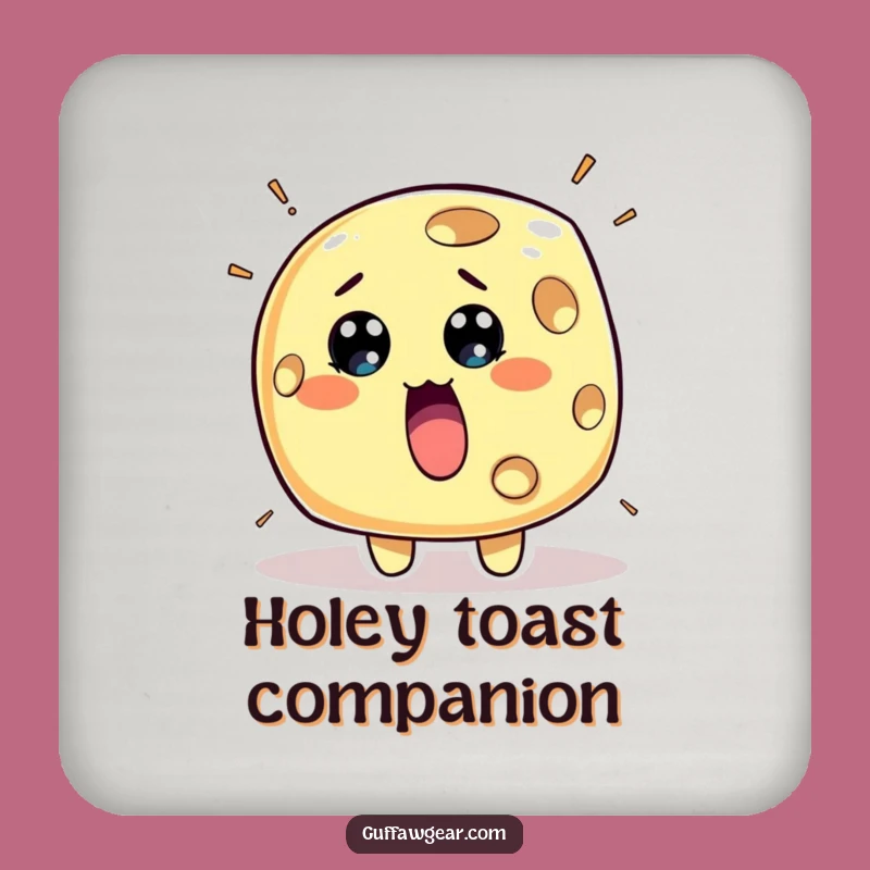 Funny Surprised Cheese Coaster: Rapid Holes Drink Protector