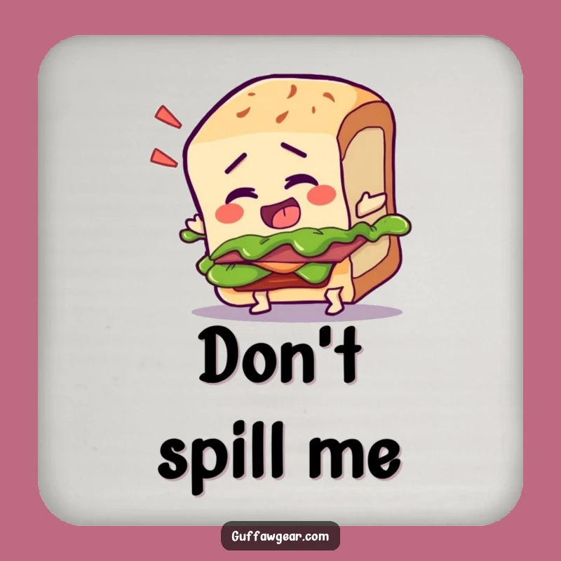 Funny Talking Sandwich Drink Coaster: Protect Surfaces with Hilarious Foodie Fun