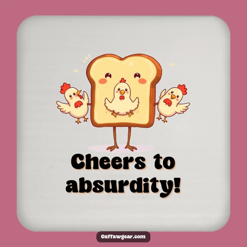 Funny Toast Juggling Coasters: Protect Surfaces with Playful Art