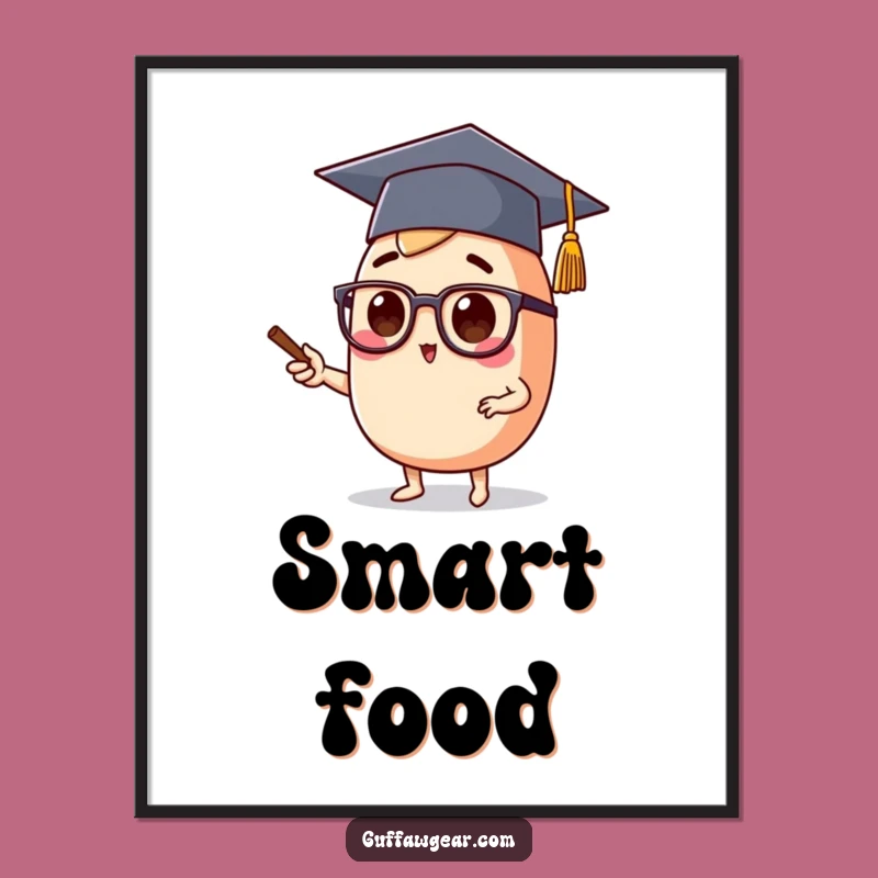 Funny Academic Food Poster: Character's Lecture Scene, Unique Funny Gift Decor