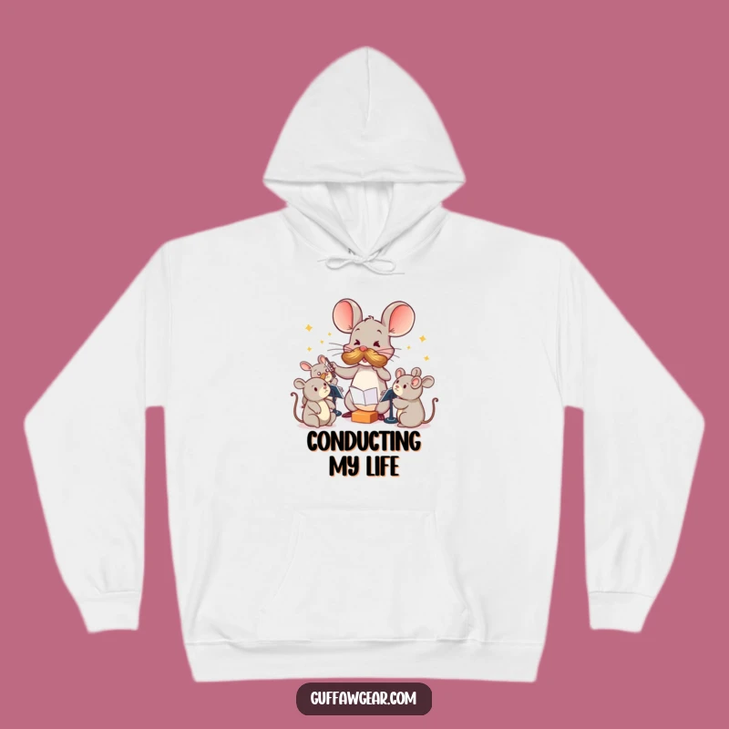 Funny Maestro Mouse Hoodie: Cozy and Hilarious Gift for Conductors of Chaos