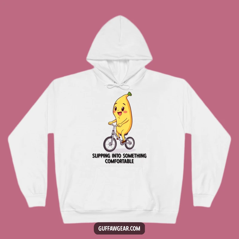Funny Banana Unicycle Hoodie - Cozy, Whimsical Apparel for Playful Souls