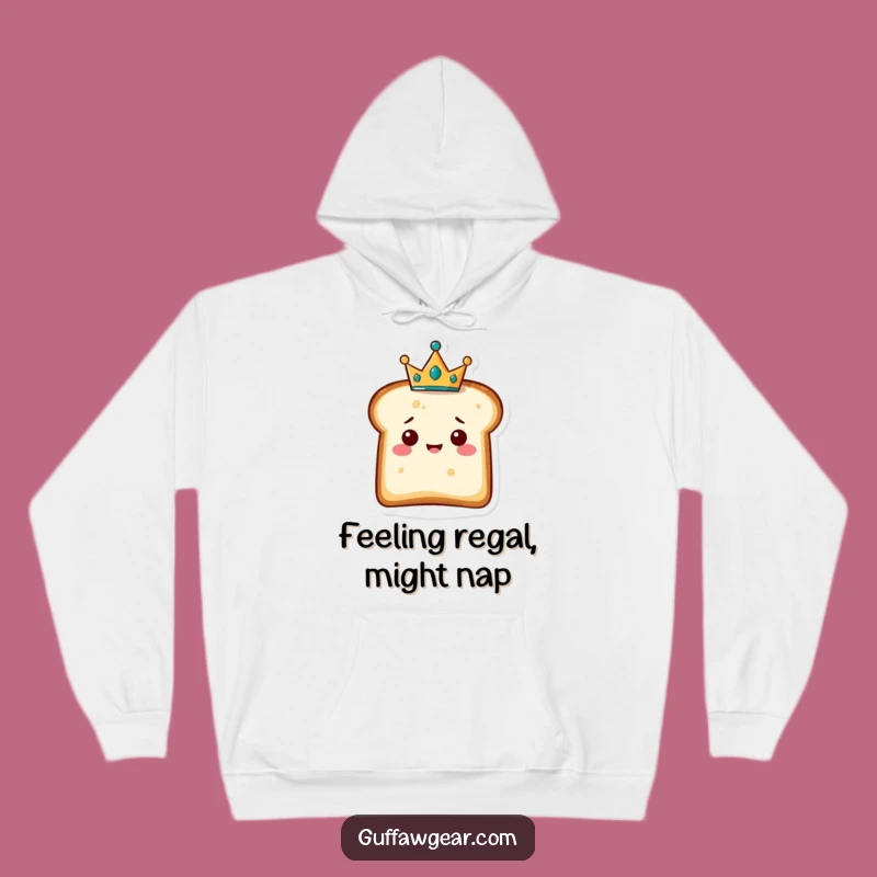 Funny Bread Crown Hoodie - Cozy Apparel for Your Royal Highness