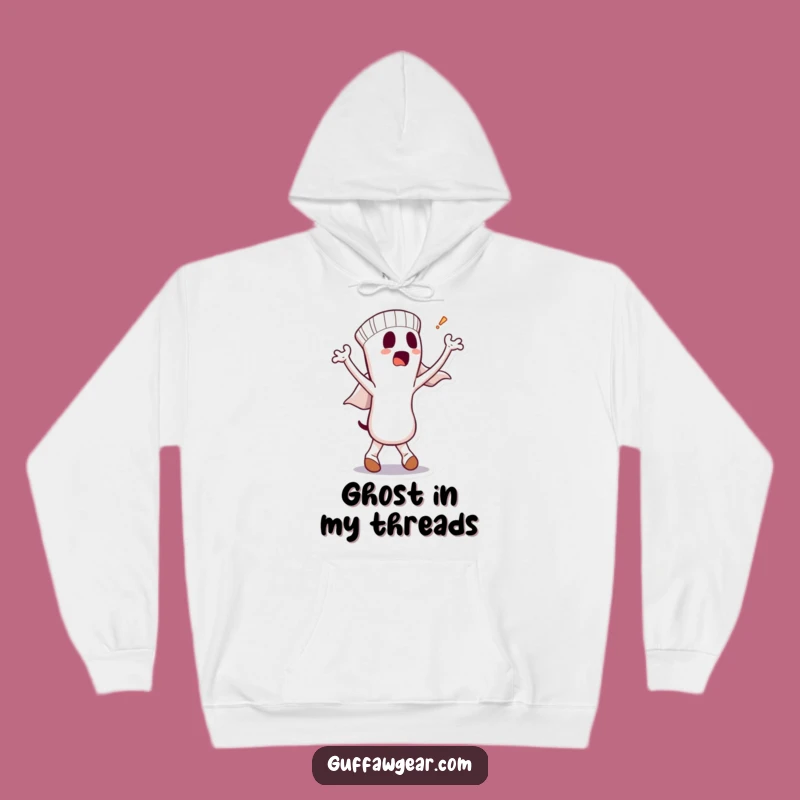 Funny Sock Ghost Hoodie: Bewildered Spirit Cozy - Warm & Hilarious Gift Idea!