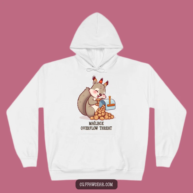 Funny Squirrel Mailbox Nuts Hoodie - Cozy Hilarious Hoarder Apparel Gift