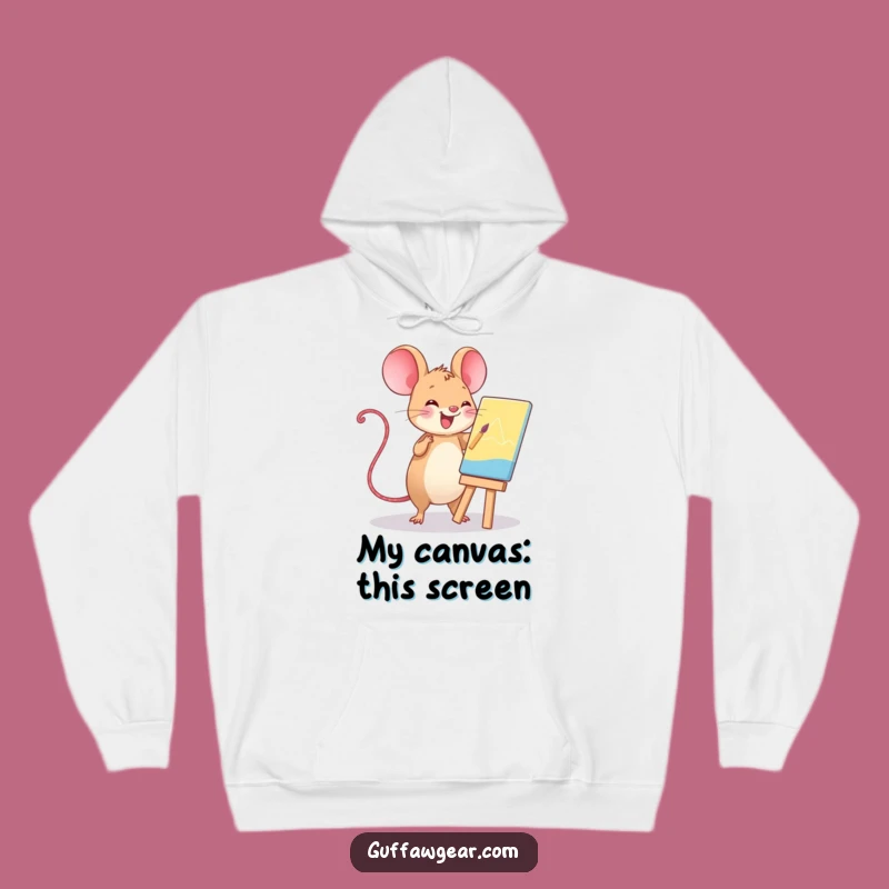 Funny Kawaii Mouse Hoodie: Cozy Art Creation Sweatshirt Gift