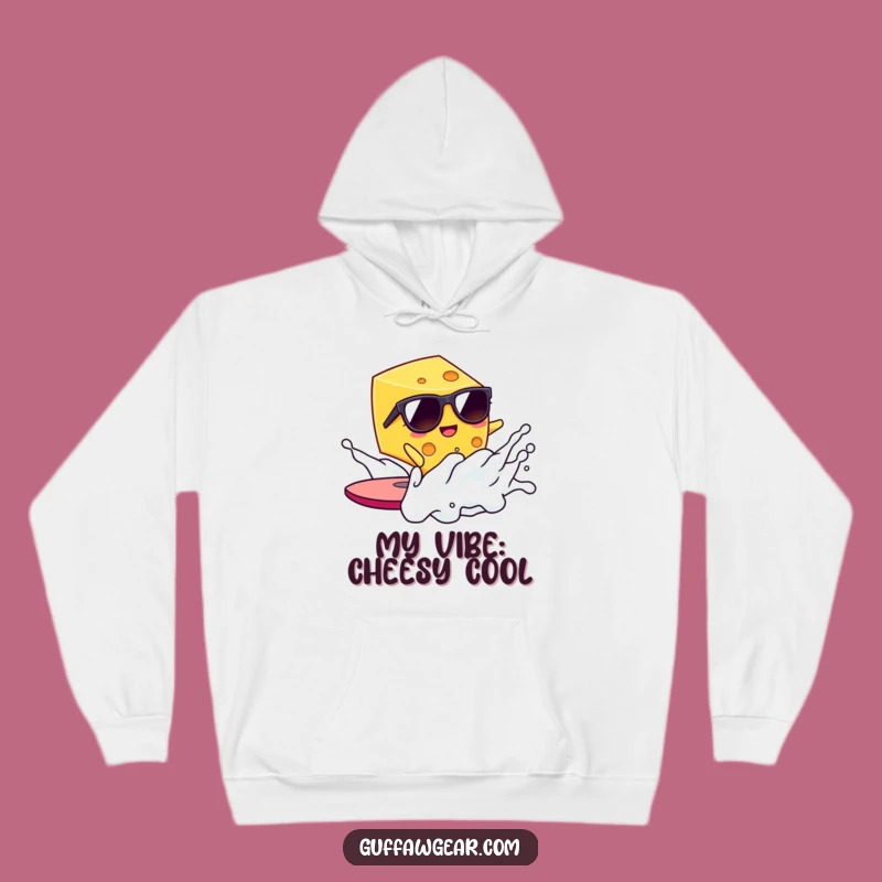 Funny Kawaii Cheese Hoodie: Cozy Milk Wave Surf Design Gift