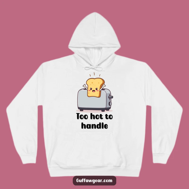 Funny Startled Toast Hoodie: Leaping Breakfast Character Cozy Sweatshirt
