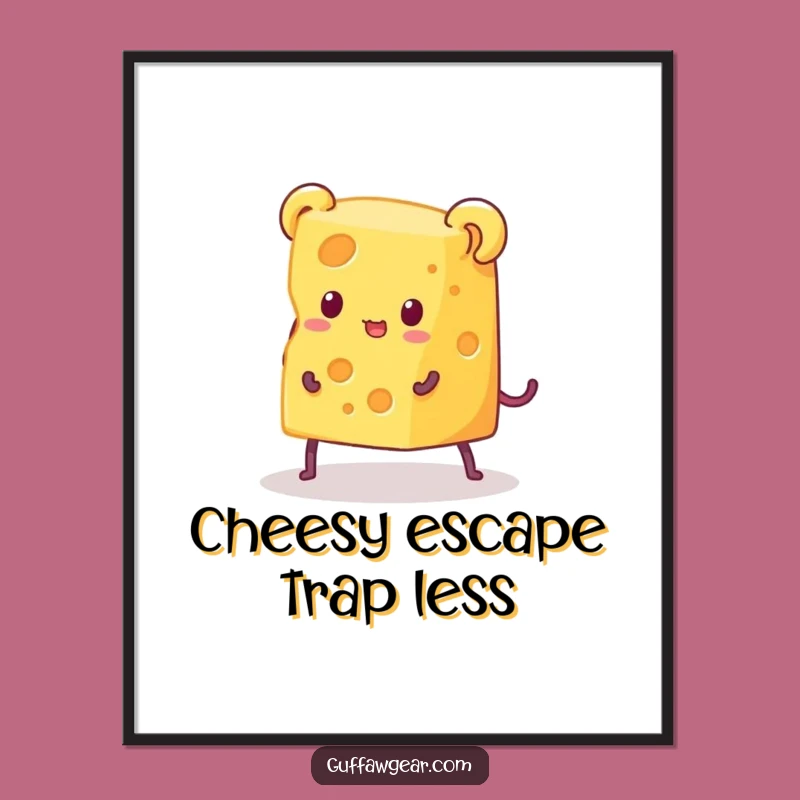 Free Printable Wall Art: Cheesy Escape Humor Downloadable Decor