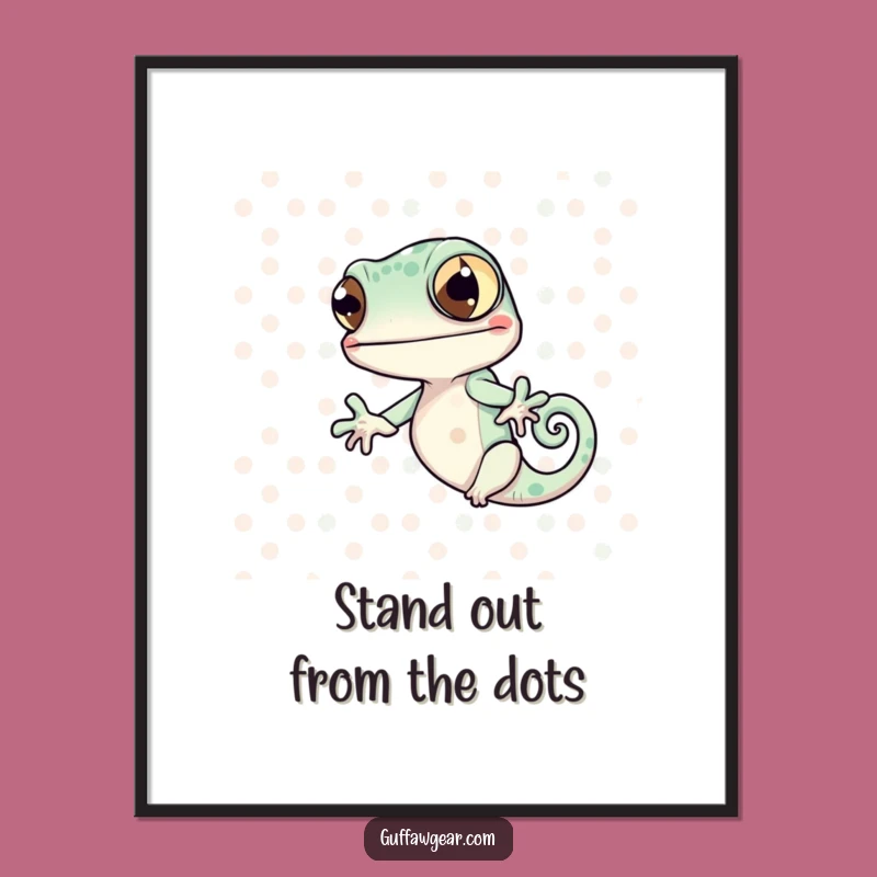 Free Printable Wall Art: Funny Chameleon Blending Fail Downloadable Art Gift