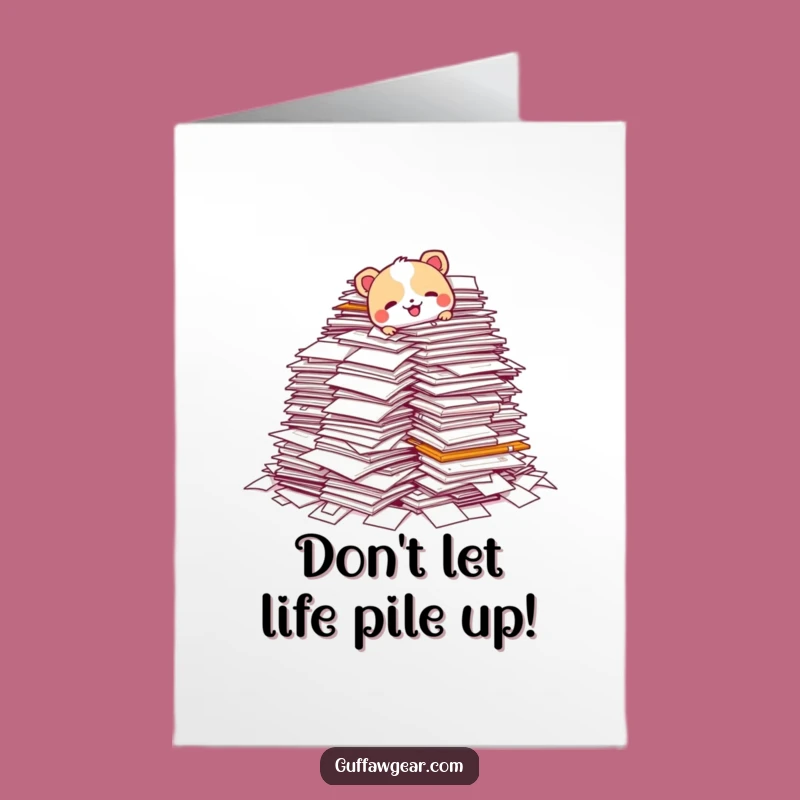 Funny Free Printable Birthday Card: Paperwork Animal Chaos, Hilarious Downloadable Gift Idea