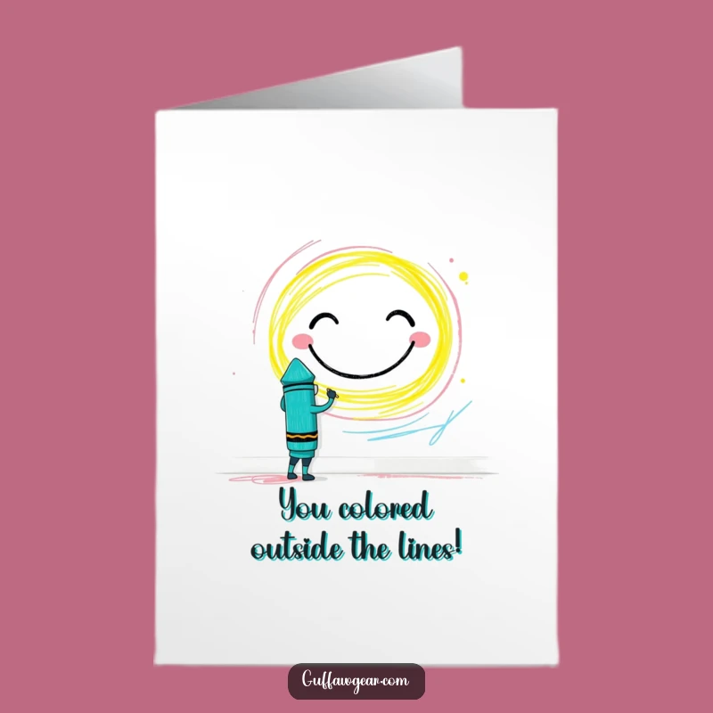 Free Printable Congrats Card: Brave Crayon's Masterpiece, Funny DIY Downloadable Gift