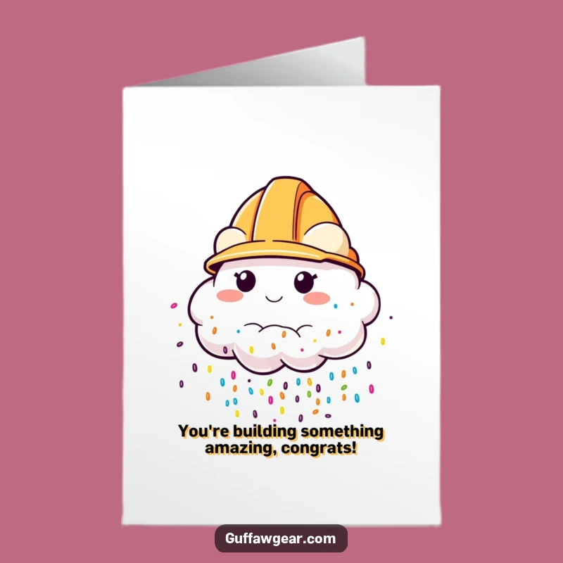 Free Printable Congrats Card: Sprinkle Cloud Humorous Downloadable Gift for Sweet Success