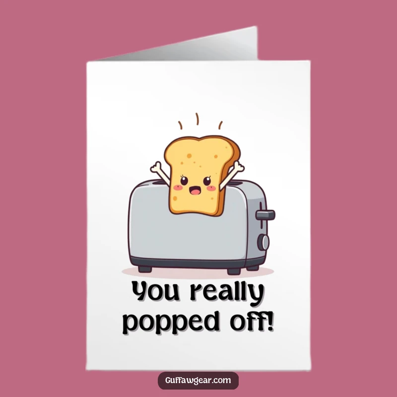 Free Printable Congrats Card: Toast's Big Jump, Funny DIY Downloadable Gift