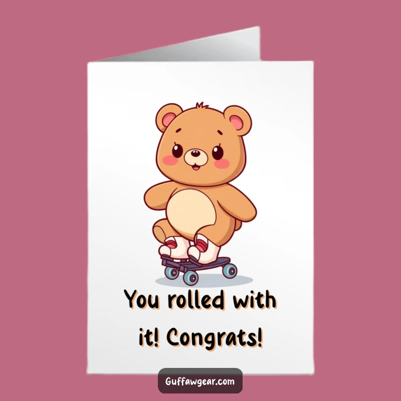 Hilarious Free Printable Congrats Card: Bear's Skating Feat - Downloadable!