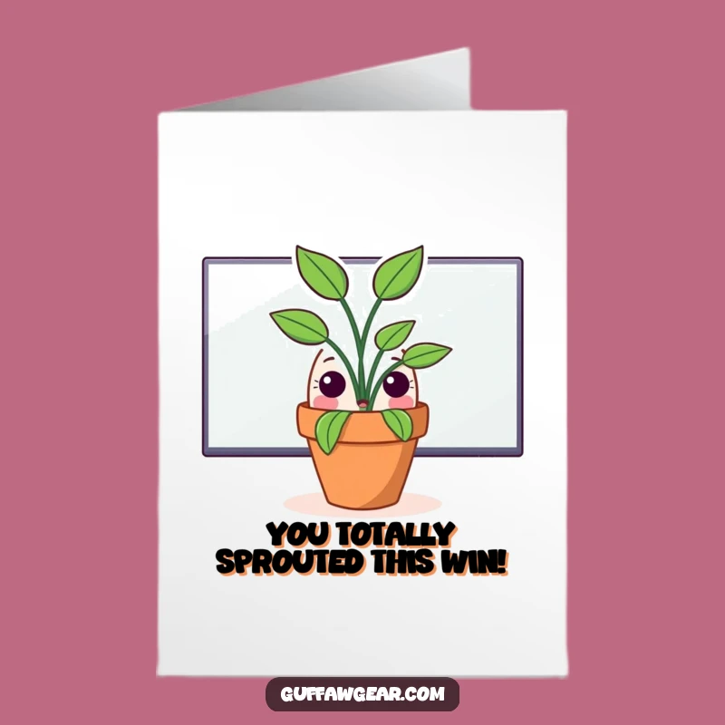 Shocked Plant Free Printable Congratulations Card - Funny Downloadable Surprise Gift