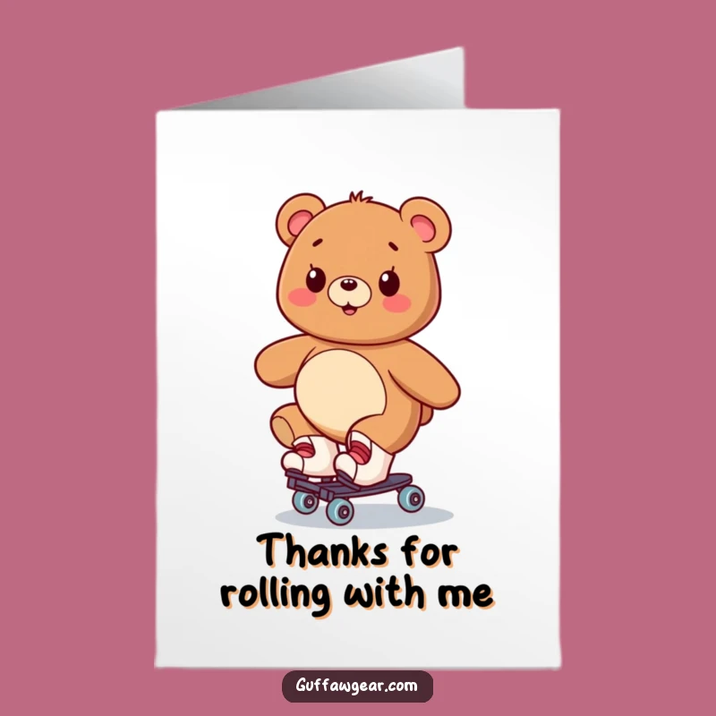 Cheeky Free Printable Thank You Card: Bear's Thanks - Downloadable!